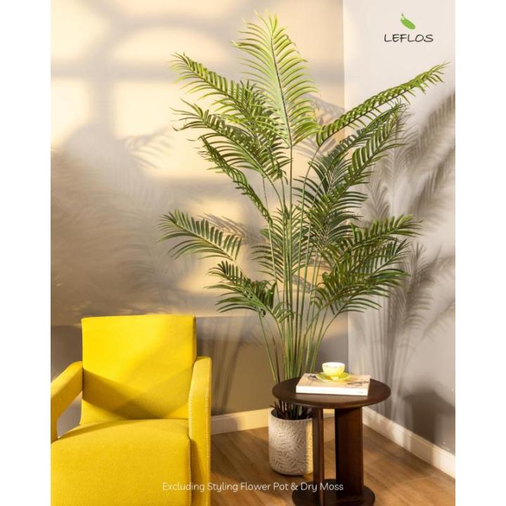 180cm künstliche Dypsis Lutescens Palme, Pflanzen nur für den Innenbereich mit 15 abnehmbaren Stämmen, deko für Büro, Laden, Wohnung und Party