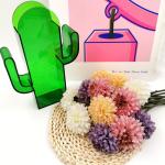 SNAILGARDEN , 12 stuks, 4 kleuren, nepplanten, kunstmatige chrysant met touwtje + wenskaart, zijden hortensia bloemen voor bruidsboeketten, thuis, tuin, feest, kantoorarrangementen