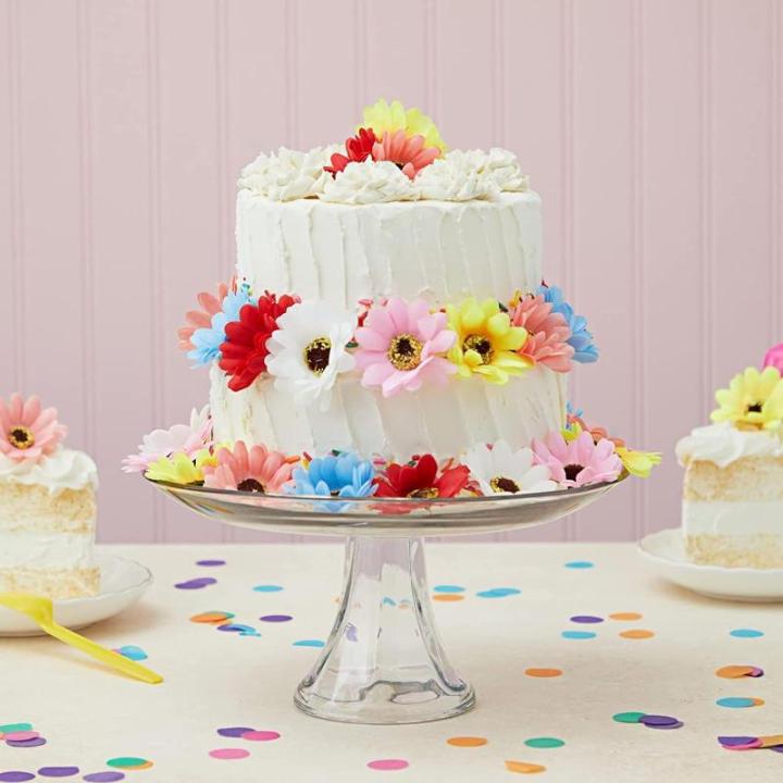 Kunstbloemhoofdjes, decoratie, zonnebloemen, 4,5 cm, kunstmatige madeliefjes, margrieten, bloemen voor bruiloft, feesten, thuis, doe-het-zelf handwerk, 100 stuks