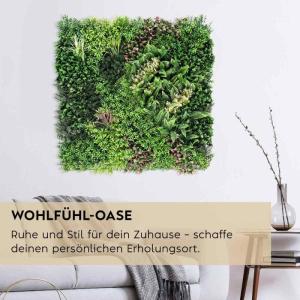 Urban Jungle wand, 100 x 100 cm, groening, voor binnen en buiten, uv-bestendig, onderhoudsvriendelijk en duurzaam, verticale tuin voor een gezellige sfeer en een fris design