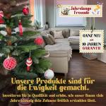 Kunstkerstboom, 220 cm, natuurgetrouwe replica met spuitgietelementen, kunstkerstboom met massief houten standaard, kunstdennenboom, (groen, 220 cm)