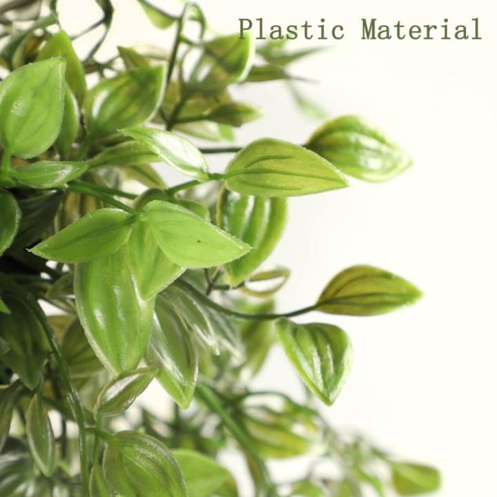 1 Pack Indoor Groene Plastic Hangplanten in Potten Nep Potplanten voor Indoor Outdoor Plank Muur Kantoor Tuin