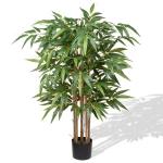Bamboeplant, , groot, kunstboom, groot, 120 cm, kamerplant, kunstplant met 576 bladeren, grote , decoratieve ambus,