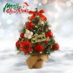 Kleiner Weihnachtsbaum mit Beleuchtung Mini Weihnachtsbaum Klein Geschmückt LED Tisch Tannenbaum Künstlich Klein mit Lichterkette Weihnachtsbäume mit Weihnachtsdeko DIY Tischdek
