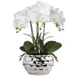 44 cm kunstmatige orchideeën phalaenopsis kunstbloemen als echte decoratieve orchidee bonsai kunstplant arrangement in keramische pot voor tafel woonkamer wooncultuur decoratie