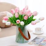 Kunsttulpen van latex, 12 stuks, neptulpen, voor thuis, kantoor, bruiloft, decoratie, wit