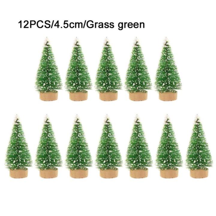 12 Stück Weihnachtsbaum aus Sisal Seidenzeder Miniatur Kiefer Flaschenbürstenbäume künstlicher mattierter Sisal-Weihnachtsbaum für die Weihnachtsdekoration,Tischdekoration