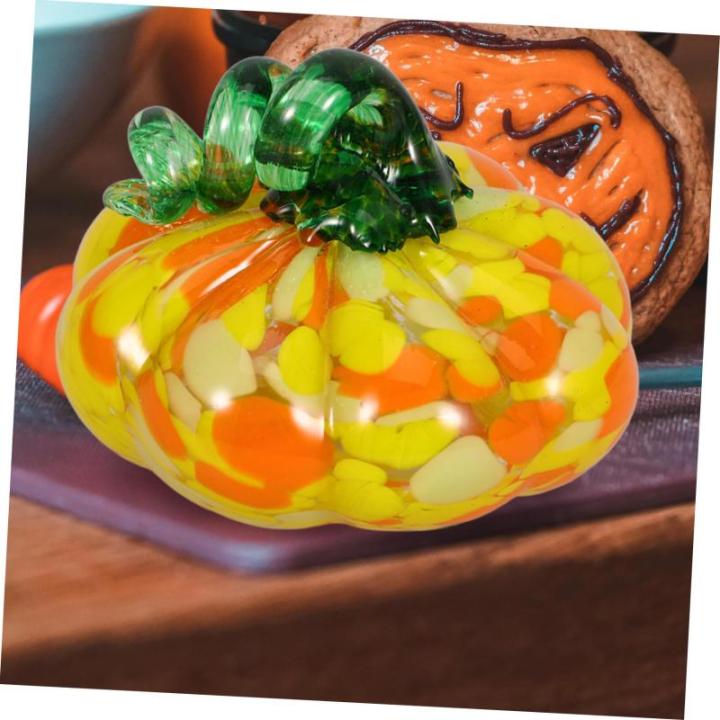 3st Kürbishandwerk Kürbis-Requisite Thanksgiving-kürbis-Dekorationen Herbsternte Kürbisdekor Tisch-kürbis-Figur Kürbis-tischdekoration Kürbis Im Herbst Kürbis Ernten Glas
