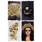 Kunstbloemen, rozen, decoratie, 25 stuks, gloeiende gouden bloemen, glitter, rozen, echte look, nepschuim, rozen met steel, voor doe-het-zelf bruiloft, boeketten, bruidsdouche, fee