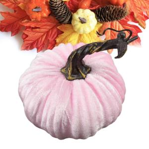 -Samtkürbisse,Kleine Samtkürbisse - Bunte Kunstschaum-Kürbisernte-Dekoration - 10 cm/3,9 Zoll Halloween Ernte Gemüse Simulation Kürbisse Foto Requisiten, Stoff Kürbisse Dekor