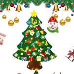 Kid Felt Christmas Tree | Wall Art Decor | Christmas Tree Wall Decor | Felt Christmas Tree | Christmas Tree For Kids Interactive Fun For Children's Rooms, Bedrooms, Dormitories