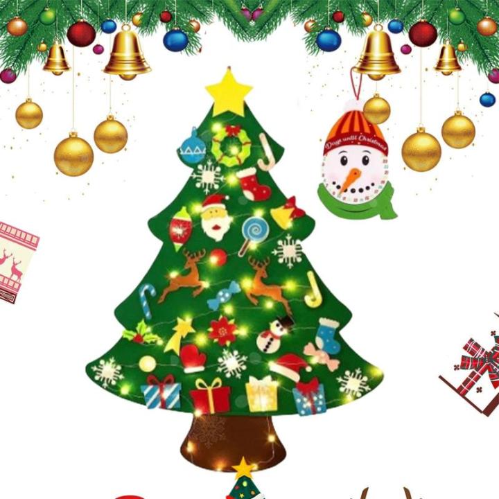 Kid Felt Christmas Tree | Wall Art Decor | Christmas Tree Wall Decor | Felt Christmas Tree | Christmas Tree For Kids Interactive Fun For Children's Rooms, Bedrooms, Dormitories
