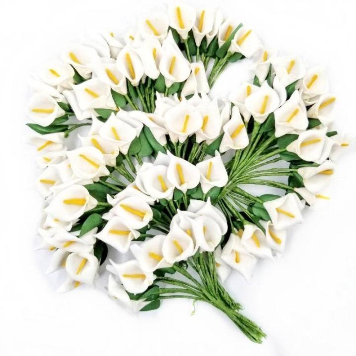 144 Klein boeket nep calla wit nep bloem bloemen gunst vak decoratie Tafel verstrooit geschenk bruiloft verjaardag doop Kerstmis