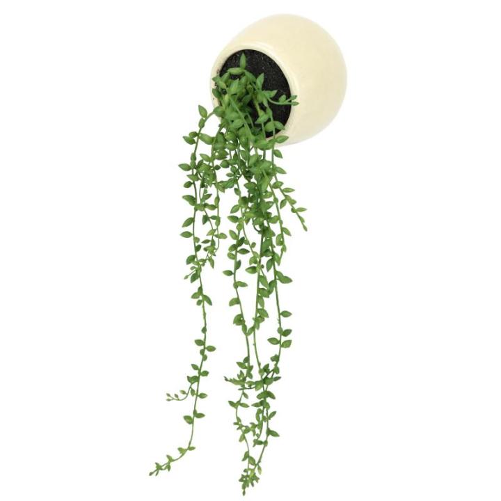 Senecio Kunstplant, hangplant, hangplant, vetplanten, wanddecoratie, kunstbloem, kunstplant, hangende hangende klimop, groene hanger, groene planten, kamerplant, decoratieve plant,