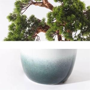 Künstlicher Bonsai-Baum Künstlicher Bonsai-Baum, neuer grüner Simulations-Willkommens-Kiefer-Bonsai-Baum im chinesischen Stil, große Innendekoration, Simulation einer Topfpflan