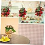 4 Stück Simulierte Obstspieße Künstliche Erdbeeren Lebensechte Obst Requisiten Künstliche Früchte Für Die Dekoration Künstliche Früchte Dekor Obst Requisiten