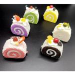 Fake Kuchen künstliche Kuchen Realistische Künstliche Simulation Kuchen Dessert Handwerk Fotografie Requisiten Gefälschte Schweizer Rolle Realistisches Essen(B)