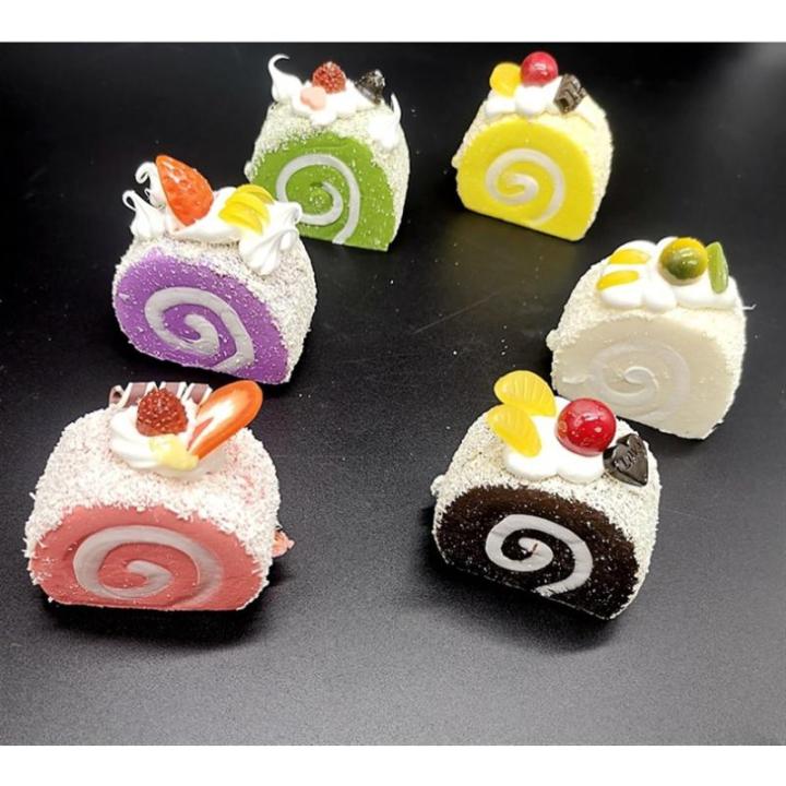 Fake Kuchen künstliche Kuchen Realistische Künstliche Simulation Kuchen Dessert Handwerk Fotografie Requisiten Gefälschte Schweizer Rolle Realistisches Essen(B)