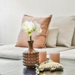 Amaryllis Amaryllis kunstmatig met natuurgetrouwe bloemen, 68 cm, wit, hoogwaardige en stijlvolle Real Touch kunst-amaryllis, ideaal als indoor- of kerstdecoratie