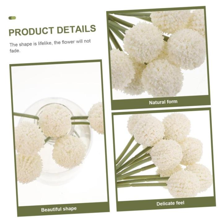 1stk Simulierte Kugelchrysantheme Chrysanthemenstiel Gefälschte Chrysanthemenblüte Bulk-vasen Künstlicher Hortensienstrauß Hochzeitsblumensträuße Heimdekoration Plastik Weiß