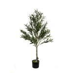Kunstmatige olijfboom 115 cm kunstplant boom Olea kunstboom hoge stam