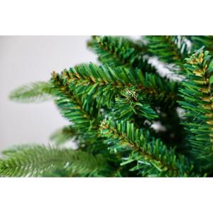 Kunstkerstboom om extra dennenboom in elkaar te zetten, gevuld met dubbel gecombineerde bladeren, 150-210cm Abies C/metalen standaard (Groen, 150cm 481Tips)