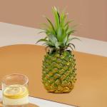 Authentieke ananas sculptuur, kunstfruitdecoratie voor thuis, elegant ornament, 9 cm x 21 cm