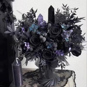 Kunstrozen, 10 stuks realistische zijden bloemen, enkele lange steel, namaakrozen, bruidsboeket voor bruiloft, thuis, feest, arrangement, hotel, tuindecoratie (zwart, 51 cm)