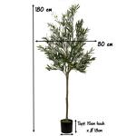 Kunstmatige olijfboom 180 cm kunstplant boom Olea kunstboom hoge stam