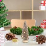 Kerstbomen voor op tafel, kerstboom, miniatuur dennen kerstbomen, NI dennenboom klein, NI groene kerstboom met sneeuweffect, tafeldecoratie