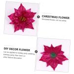 7St künstliche Blumen Weihnachtsblume Kerzenhalter Rot goldene Kerzen Mini Hochzeitsdeko weihnachtsdeko künstliche Pflanzen kunstpflanze Dekor Weihnachtskranz Blumen Sport