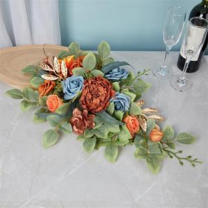 Realistische florale gewölbte Türverzierungen, bunte Seidenblumen-Dekorationen für erfreuliche Anlässe und Zeremonie-Hintergründe