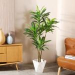 Kunstmatige drakenboom, 150 cm, tropische , perfecte in pot, nepplant, decoratie voor woonkamer, balkon, slaapkamer, kantoor, perfect cadeau voor een housewarming