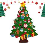 Kid Felt Christmas Tree | Wall Art Decor | Christmas Tree Wall Decor | Felt Christmas Tree | Christmas Tree For Kids Interactive Fun For Children's Rooms, Bedrooms, Dormitories