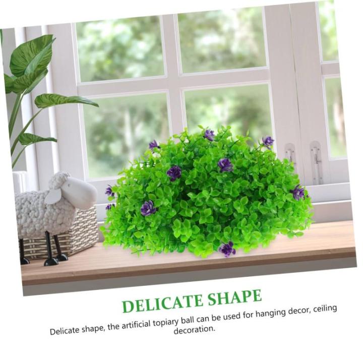 3St Dekorative Grasbälle für den Garten Eucalyptus Decoration Künstliche Pflanzenkugel Topiary-Kugeln hängen Simulation von Pflanzenkugeln Hausversorgung Partygeschenk Plastik