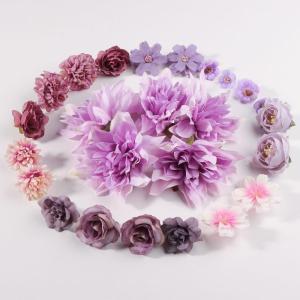 26 stuks hoofden 2-10 cm verschillende soorten kunstdecoratie bloemen mini kunstbloemkoppen, voor taartdecoratie, bruiloft, doe-het-zelf huishandwerk, decoratie,