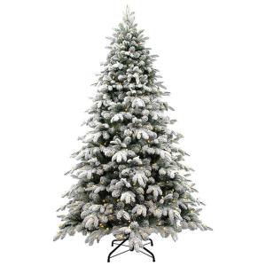 Weihnachtsdekoration für zu Hause, 7 Fuß, künstlicher Weihnachtsbaum aus Samt, Schneestaub, Weihnachtsbaum, Kinder, Verschlüsselung, feuerhemmende Blätter, einfache Mo