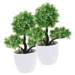 6 STK simulierte Topfpflanze künstlicher Bonsai falsche Pflanzenverzierung kunstpflanze kunstplflanze künstliche Pflanzen Dekor Pflanzen für Schlafzimmer Haustürpflanzen in Tö
