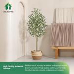 Kunstmatige olijfboomplanten, 180 cm, nep tropische plastic plant, perfecte grote planten in pot, voor binnen en buiten, huis, kantoor, tuin, moderne decoratie, housewarming cadeau