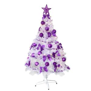 Kunstkerstboom (WBD) met kerstdecoratie en led-lichtketting met afstandsbediening, kerstboom versierd met verlichting, kunstkerstboom
