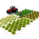 32 Stück Simulation Gras Modell Grasbüschel Miniatur Statisches Gras Modell Miniatur Strauch Büsche für Landschaftsschiene Weg 32 Stück Miniatur Grasbüschel
