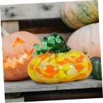 4 Stück Kürbishandwerk Kürbis-Requisite Kürbis im Herbst Kürbis-Tischdekoration Halloween Dekoration Herbst Dekoration bastelset Szenenlayout Glas Kleiner Kürbis Hausbedarf