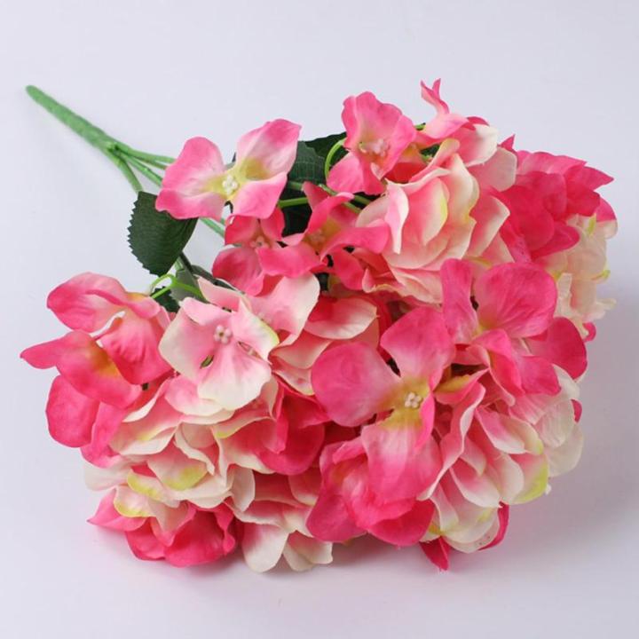 Boeket kunstbloemen, hortensia, bloem, 72 stuks, kunstbloemen met stelen, planten voor bloemstuk, bruiloftsfeest, huis, hotel, wit, 1109
