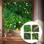 Dichte gebladerte ontwerp 50x50CM Kunstmatige Plant Wandpaneel voor het creëren van een privé-retraite (B)