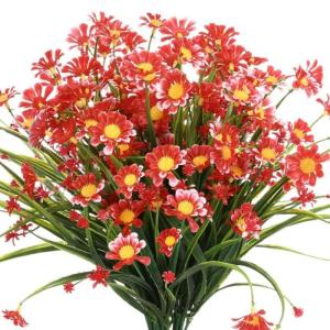 Künstliche Blumen Gänseblümchen UV-beständig Farbecht Kunststoff Pflanze für Home Decor