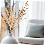 4 Stück Simulierter Ginkgo Biloba Künstliche Eukalyptusblätter Gefälschte Pflanzenornamente Gefälschte Eukalyptusstiele Vasendekore Künstliche Blumen Pflanzen Pp Golden