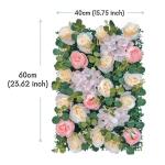 15,7 X 23,6 Zoll Großes Blumenpaneel, Künstliche Blumenpaneele, Kunstrosen-wandmatte, Für Hochzeitsfeier, Innen- Und Außenfotografie, Wanddekoration(Color:18pcs)