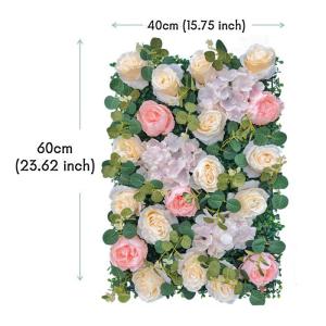 15,7 X 23,6 Zoll Großes Blumenpaneel, Künstliche Blumenpaneele, Kunstrosen-wandmatte, Für Hochzeitsfeier, Innen- Und Außenfotografie, Wanddekoration(Color:16pcs)