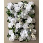 3D-Rosen-Blumen-Wandpaneel, Weiße Stoffbasis, Gefälschte Seide, Hochzeit, Party, Fotostudio, Blumen-Wandhintergrund Für Innen- Und Außendekoration(2 * 3M)