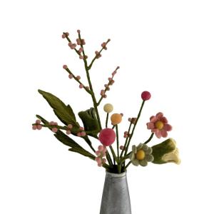 - Vilten bloemen boeket bloemen van vilt - boeket - Fair Trade - handgemaakt (pastel met peper)